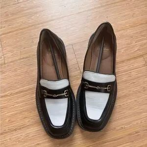 Sam Edelman Black and White Slip-On Loafers with Minimalist Design Feel interesting, wise and beautiful. The Elaina. Shop  main image 4